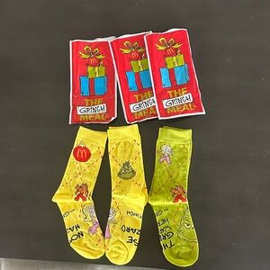 Yellow and Green Grinch-Themed Socks